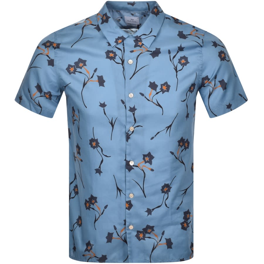 Alternative Image for ProductPS By Paul Smith Casual Short Sleeved Shirt Blue1